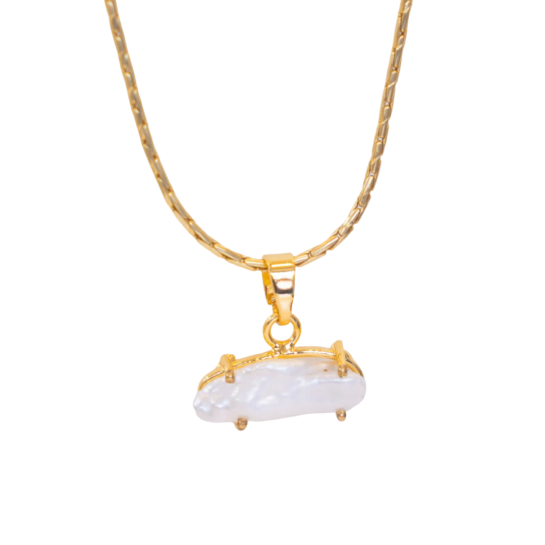 Vikki Pendant & 18 Inch Chain (Baroque Pearl Claw)