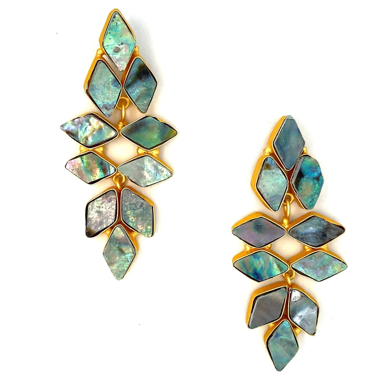 Snowflake (Abalone Shell) Statement Earrings