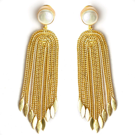 Alexis (Freshwater Pearl Collar) Statement Earrings