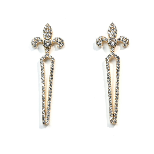 Jacq (White CZ) Statement Earrings