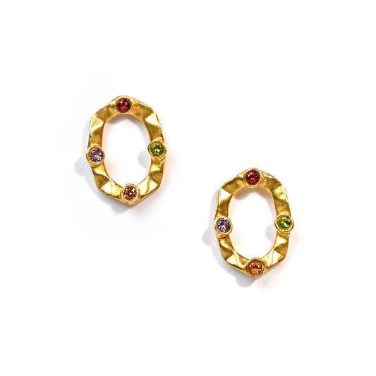 Sasha Stud Earrings (Hydro Quartz) Statement Earrings