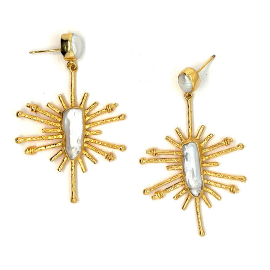 Nysa (Biwa Pearl) Statement Earrings