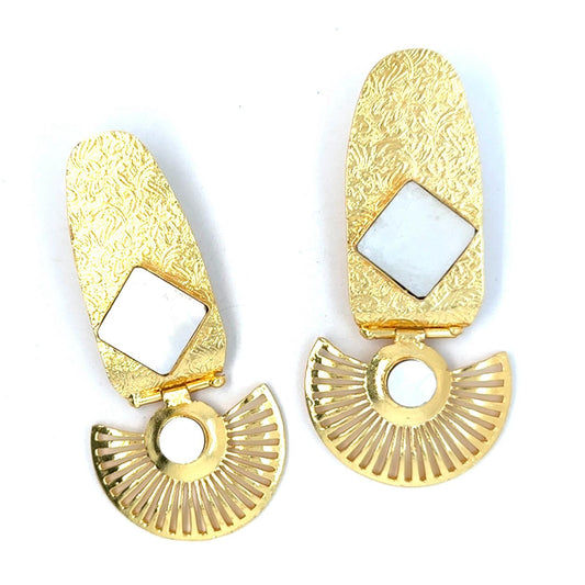Cleo (Mother of Pearl) Statement Earrings