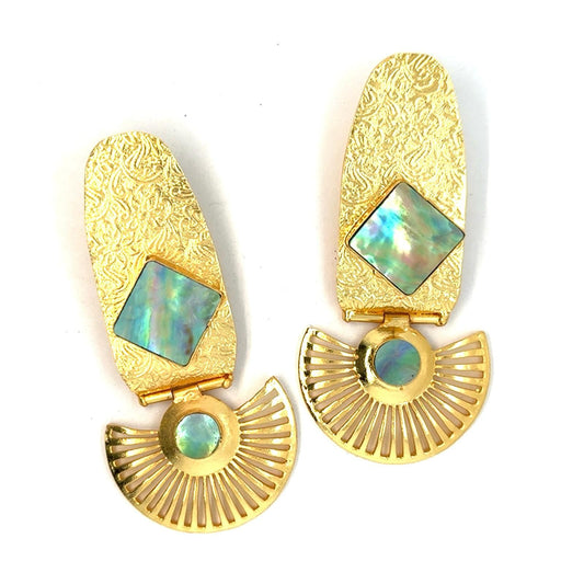 Cleo (Abalone Shell) Statement Earrings