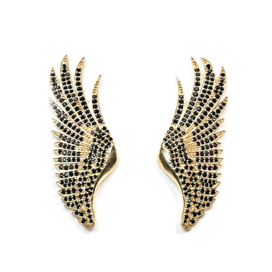 Venus (Black CZ) Statement Earrings