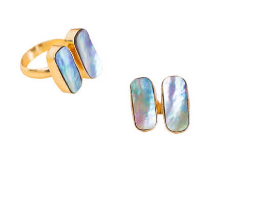Double Abalone Shell Ring (Collar)