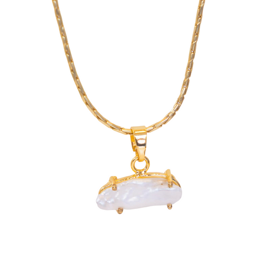 Vikki Pendant & 18 Inch Chain (Baroque Pearl Claw)