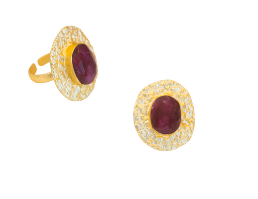 Vida Beaten Ring (Ruby)