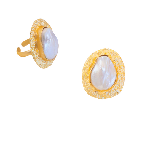 Vida Beaten Ring (Baroque Pearl)