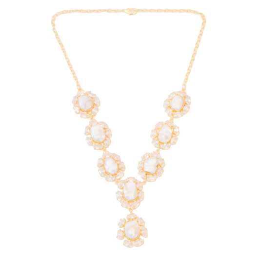 Nora Necklace (Baroque Pearl & CZ)