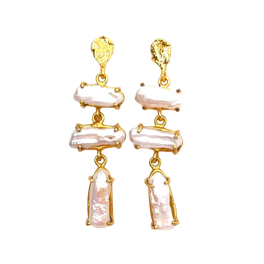 Dianna (Pearl Claw) Statement Earrings