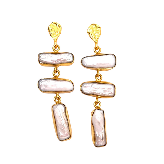 Dianna (Pearl Collar) Statement Earrings