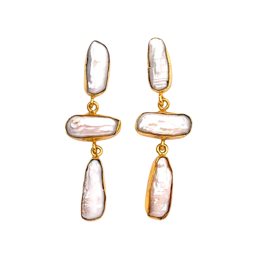 Liz (Pearl Collar) Statement Earrings
