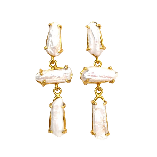 Liz (Pearl Claw) Statement Earrings