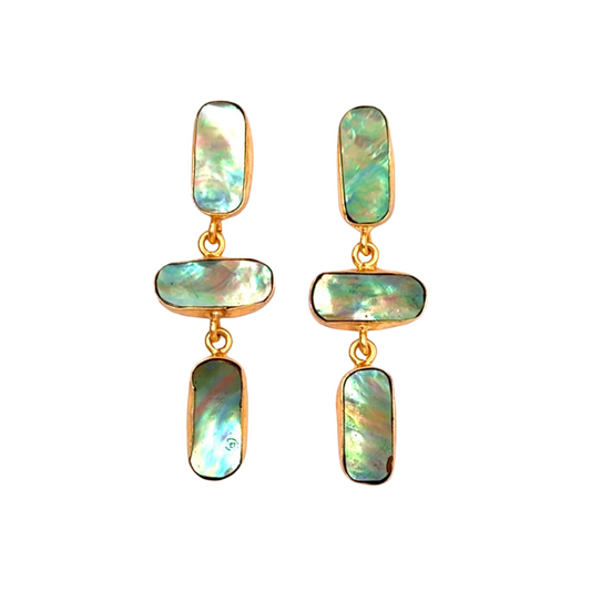 Liz (Abalone Shell Collar) Statement Earrings