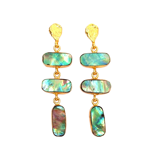 Dianna (Abalone Shell Collar) Statement Earrings