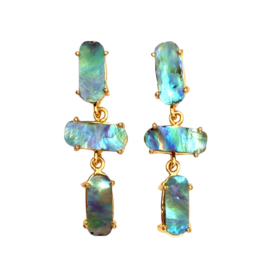Liz (Abalone Shell Claw) Statement Earrings