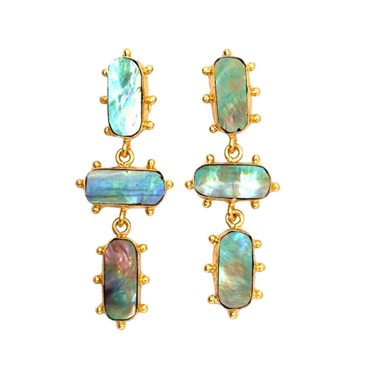 Meghan (Abalone Shell Collar) Statement Earrings