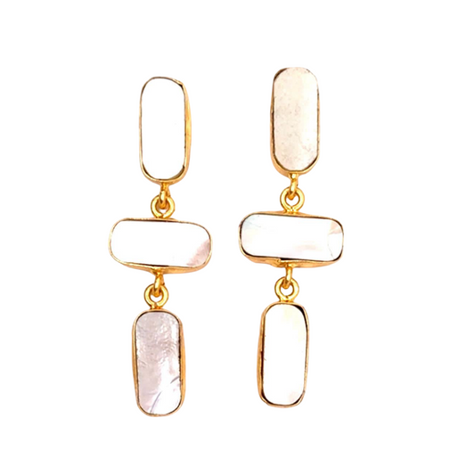 Liz (Mother of Pearl Collar) Statement Earrings