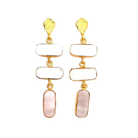 Dianna (Mother of Pearl Collar) Statement Earrings
