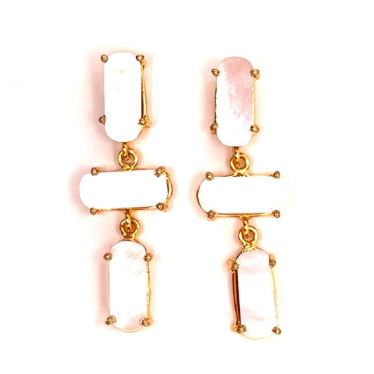 Liz (Mother of Pearl Claw) Statement Earrings