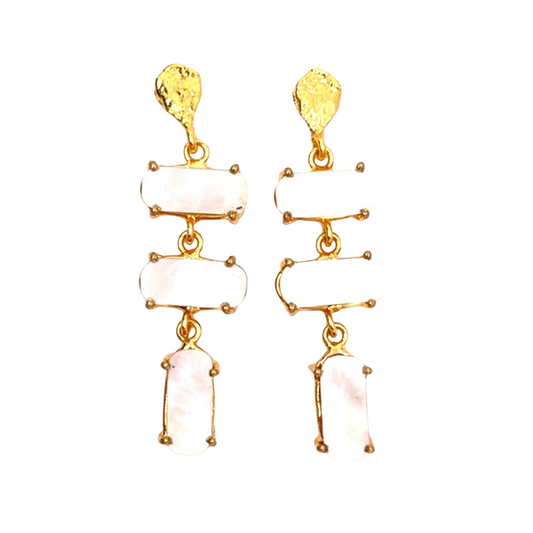Dianna (Mother of Pearl Claw) Statement Earrings
