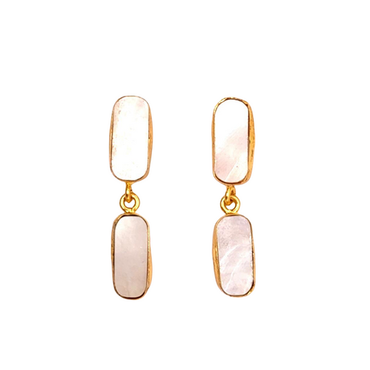 Charlotte - 2 Tier (Mother of Pearl) Statement Earrings