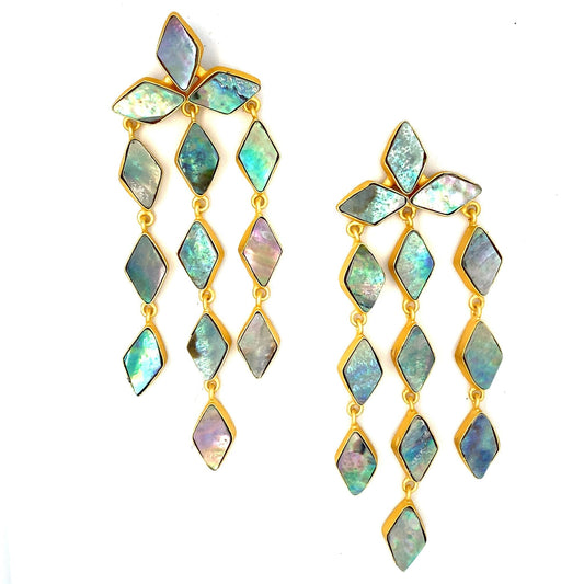 Stella (Abalone Shell) Statement Earrings