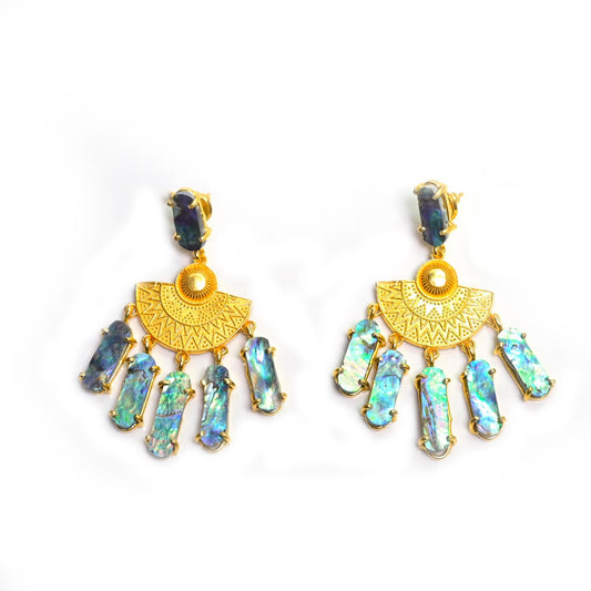 Xena (Abalone Shell) Statement Earrings