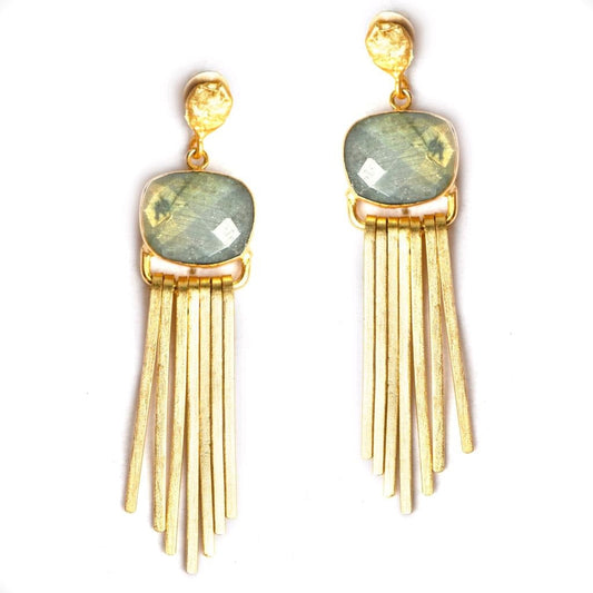 Gia (Labradorite) Statement Earrings
