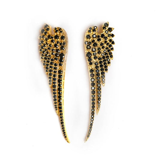 Angelica (Black CZ) Statement Earrings