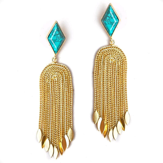 Olivia (Turquoise) Statement Earrings