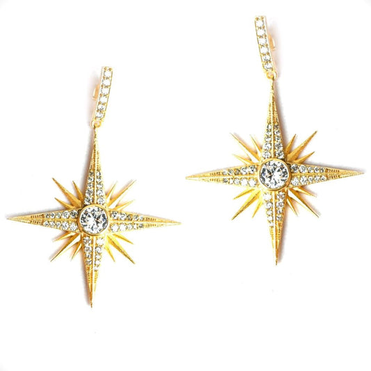 Northern Star (White Big) Statement Earrings