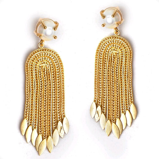 Alexis (Freshwater Pearl Claw) Statement Earrings