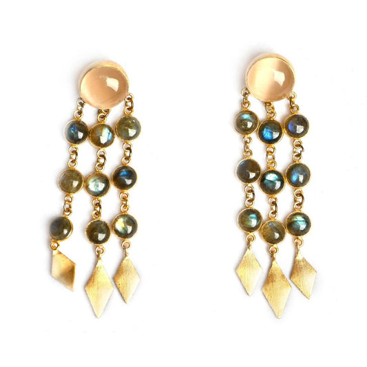 Layla (Labradorite) Statement Earrings
