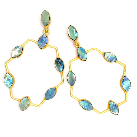 Tyra (Abalone Shell) Statement Earrings