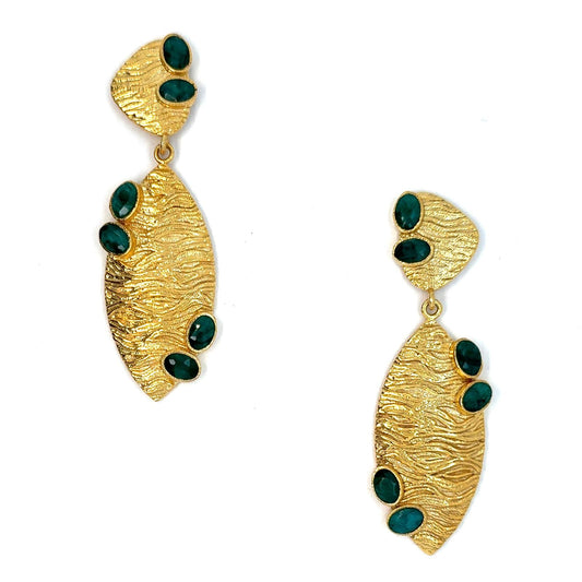 Zava (Emerald Green) Statement Earrings