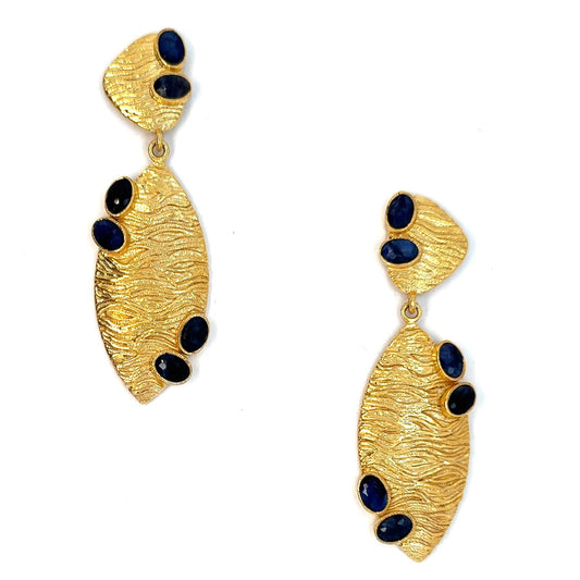 Zava (Sapphire Blue) Statement Earrings