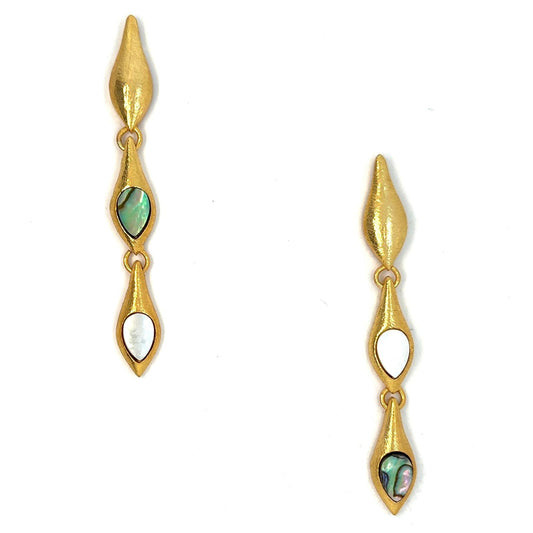 Ayna (Abalone Shell & Mother of Pearl) Statement Earrings
