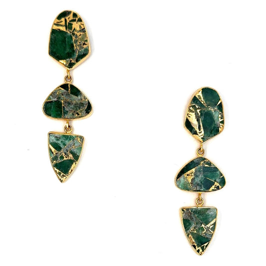Mojave (Emerald Green) Statement Earrings